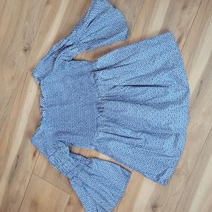 NWT LC Lauren Conrad Maternity Cute Peasant Blue Top!